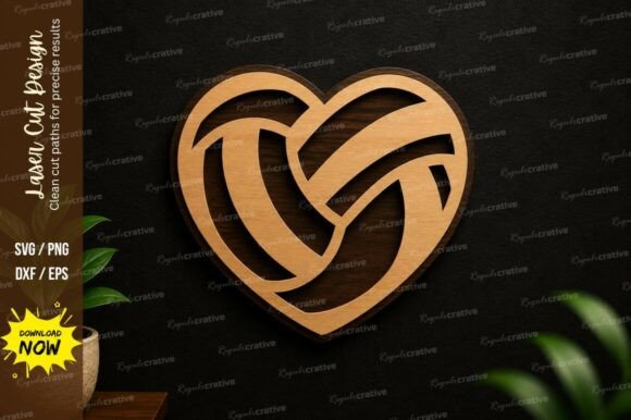 Abstract Heart SVG Laser Cut Wall Art: Elegant Design Files