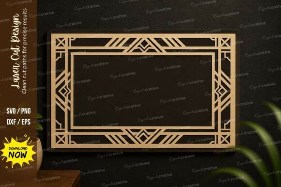 Art Deco Rectangle Frame Laser Cut SVG: A Design Essential