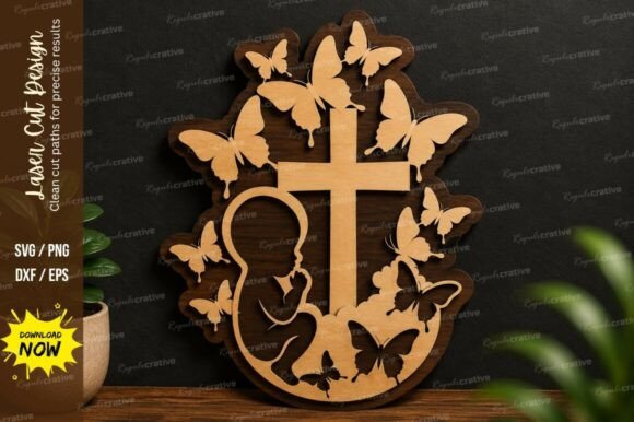 Commemorative Baby Angel Laser Cut SVG Design File