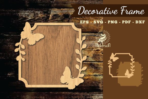 Floral Butterfly Lasercut Frame SVG 4