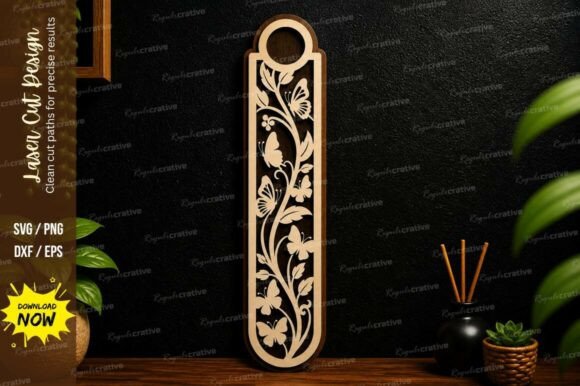 Leaf Bookmark Laser Cut Decorative Design
