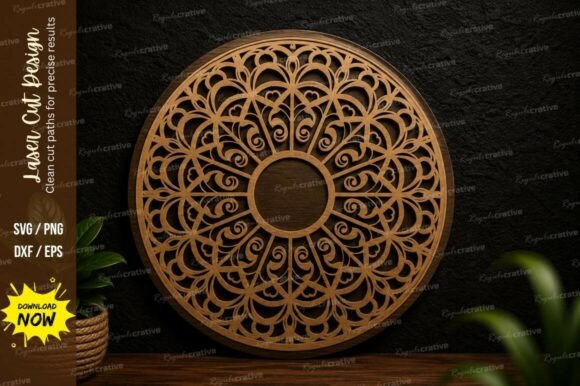 Mandala Circle Pattern Laser Cut Svg